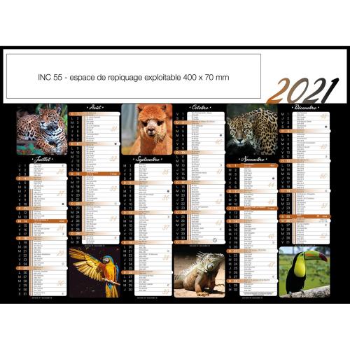 Achat CALENDRIER ANIMAUX SAUVAGES INC 43 (430 x 335 mm) - 