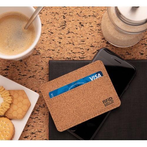 Achat Porte-cartes anti RFID en liège - marron