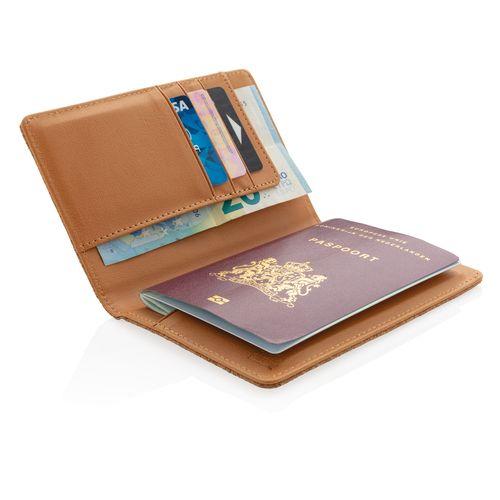 Achat Etui passeport anti RFID en liège - marron