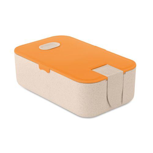 Achat Lunchbox paille de blé / PP - orange