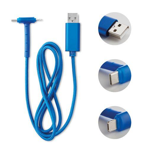 Achat Câble de charge 3 en 1 - bleu royal