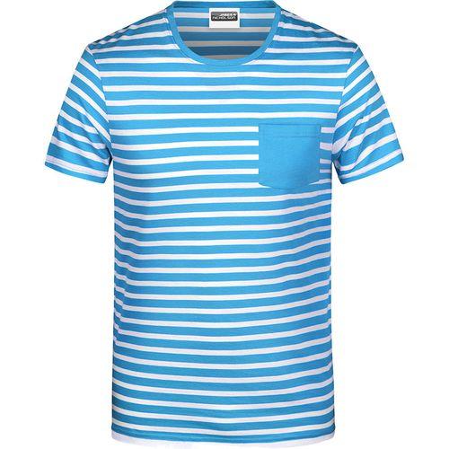 Achat T-shirt bio rayé Homme - bleu atlantique