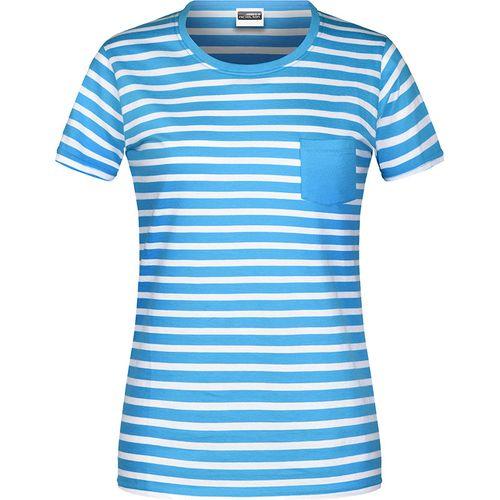 Achat T-shirt bio rayé Femme - bleu atlantique
