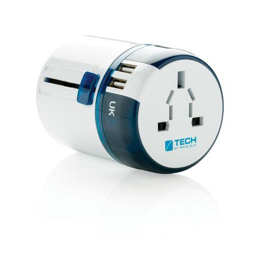 Achat Set d’adaptateurs de voyage avec port USB Travel Blue - blanc