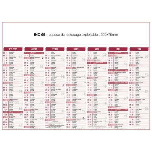 Achat CALENDRIER STANDARD INC 43 (430 x 335 mm) - rouge