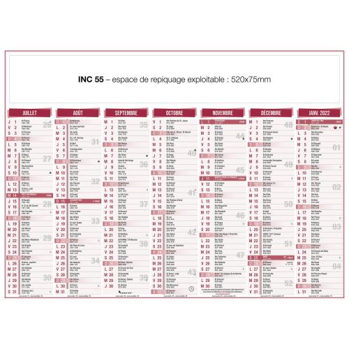 Achat CALENDRIER STANDARD INC 27 (270 x 210 mm) - rouge