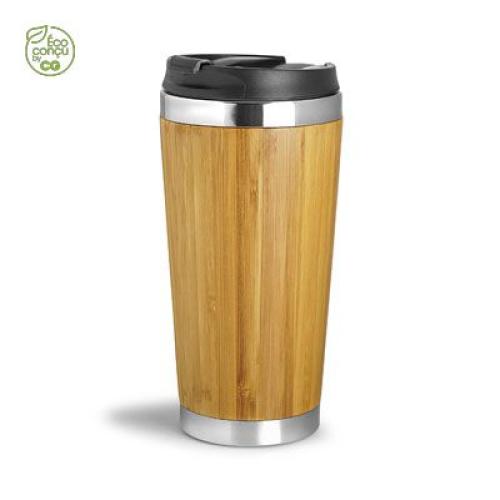 Achat Mug isotherme leakproof 410 ml WOOD YOU - bambou