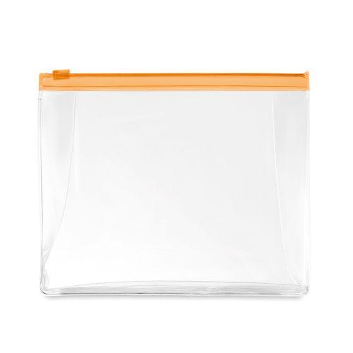 Achat Pochette à cosmétique - orange transparent