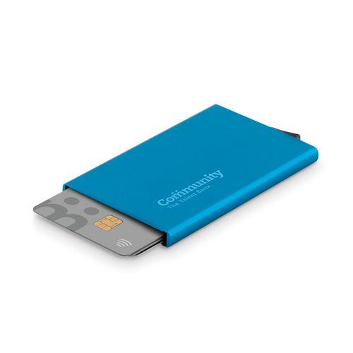 Achat Porte carte RFID en aluminium - bleu