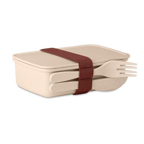 Achat Lunch box en fibre de bambou - beige