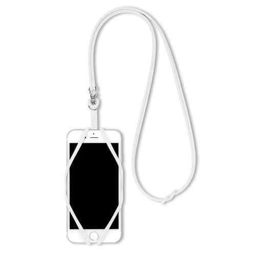 Achat Porte smartphone en silicone - blanc