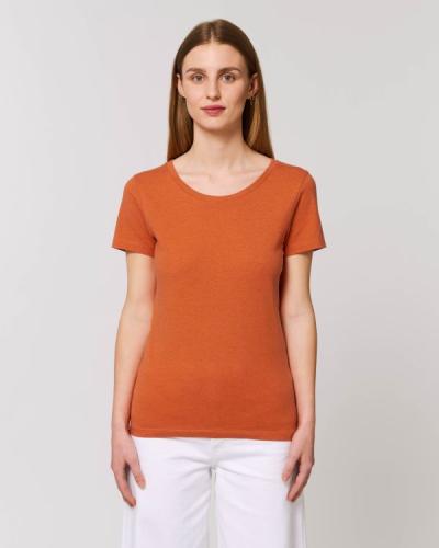 Achat Stella Expresser - Le T-shirt ajusté iconique femme - Black Heather Orange