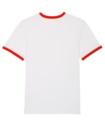 Achat Ringer - Le T-shirt bords contrastés unisexe - White/Bright Red