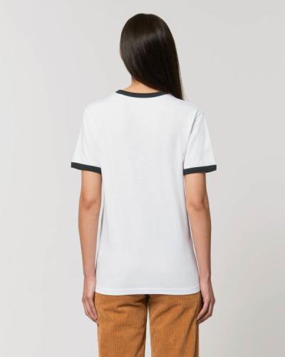 Achat Ringer - Le T-shirt bords contrastés unisexe - White/Black