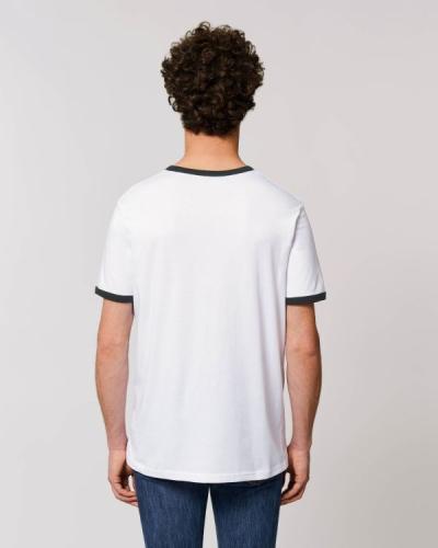 Achat Ringer - Le T-shirt bords contrastés unisexe - White/Black