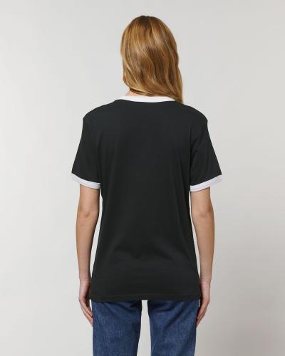 Achat Ringer - Le T-shirt bords contrastés unisexe - Black/White