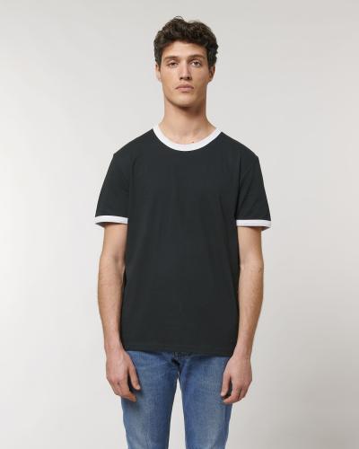 Achat Ringer - Le T-shirt bords contrastés unisexe - Black/White