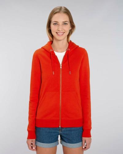 Achat Stella Editor - Le sweat-shirt zippé capuche iconique femme - Bright Red