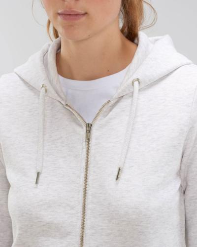 Achat Stella Editor - Le sweat-shirt zippé capuche iconique femme - Heather Ash