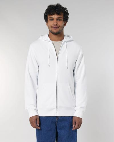 Achat Connector - Le sweat-shirt zippé capuche unisexe  - White