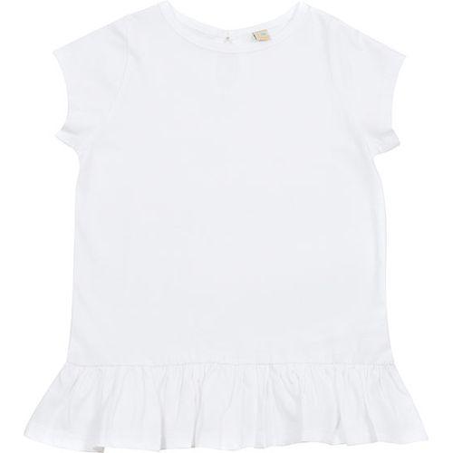 Achat T-shirt fillette à volants - blanc
