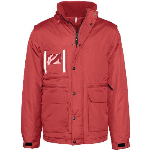 Achat PARKA WORKWEAR MANCHES AMOVIBLES - rouge
