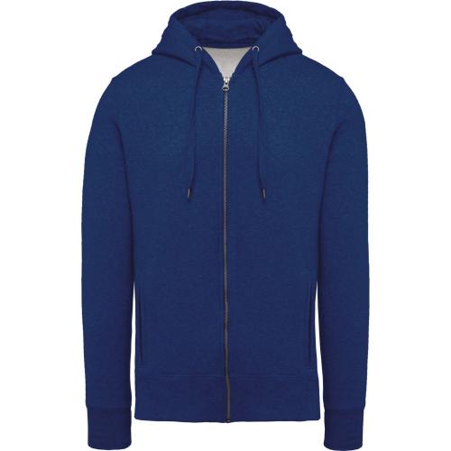 Achat Sweat-shirt BIO zippé capuche homme - bleu océan chiné