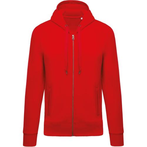 Achat Sweat-shirt BIO zippé capuche homme - rouge