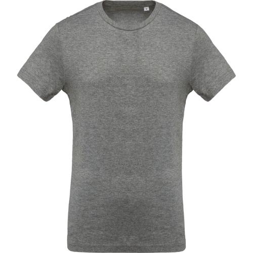 Achat T-shirt coton BIO col rond homme - gris chiné