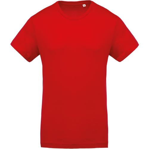 Achat T-shirt coton BIO col rond homme - rouge