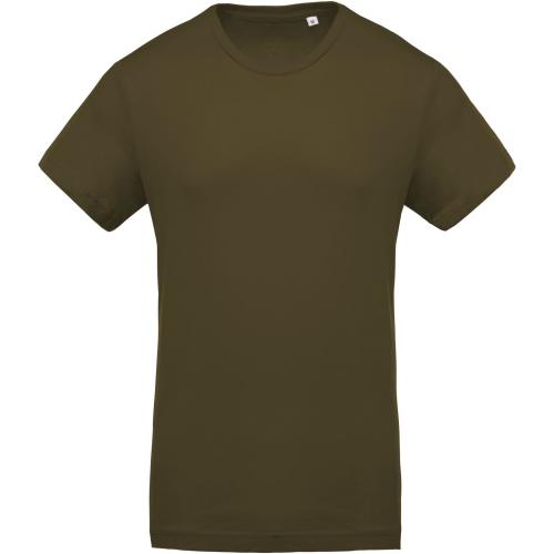 Achat T-shirt coton BIO col rond homme - vert mousse