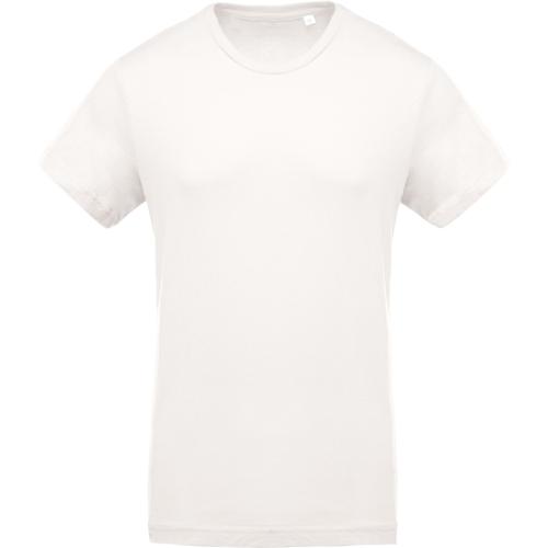 Achat T-shirt coton BIO col rond homme - crème