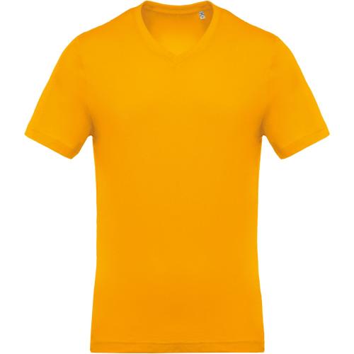 Achat T-Shirt col V manches courtes homme - jaune
