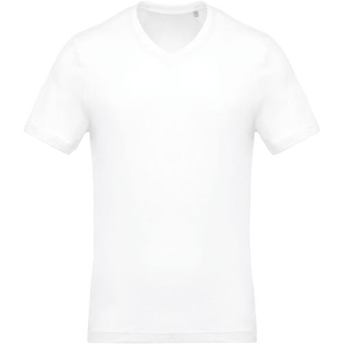 Achat T-Shirt col V manches courtes homme - blanc