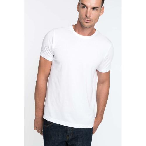 Achat T-Shirt col rond manches courtes homme - gris oxford