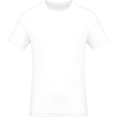 Achat T-Shirt col rond manches courtes homme - blanc